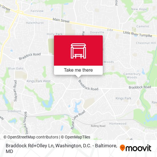 Mapa de Braddock Rd+Olley Ln