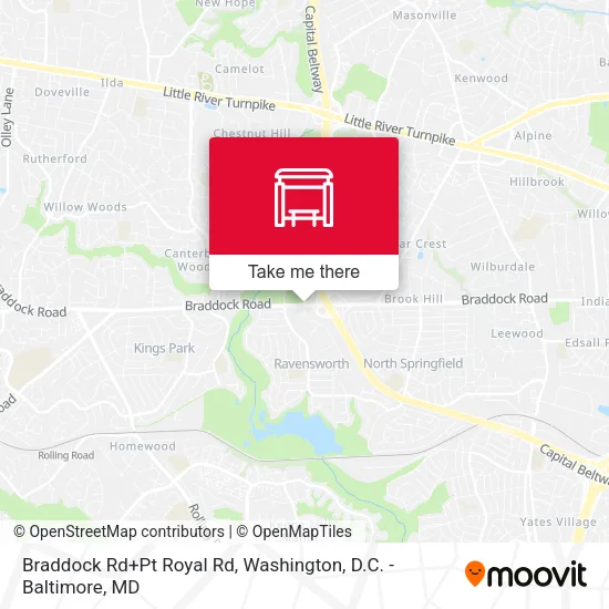 Braddock Rd+Pt Royal Rd map