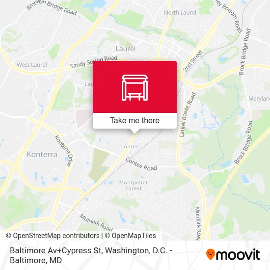 Baltimore Av+Cypress St map