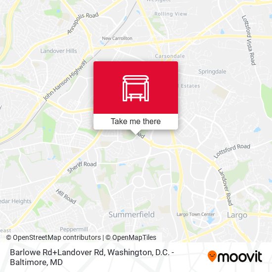 Barlowe Rd+Landover Rd map