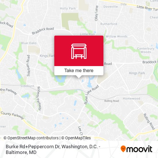 Mapa de Burke Rd+Peppercorn Dr