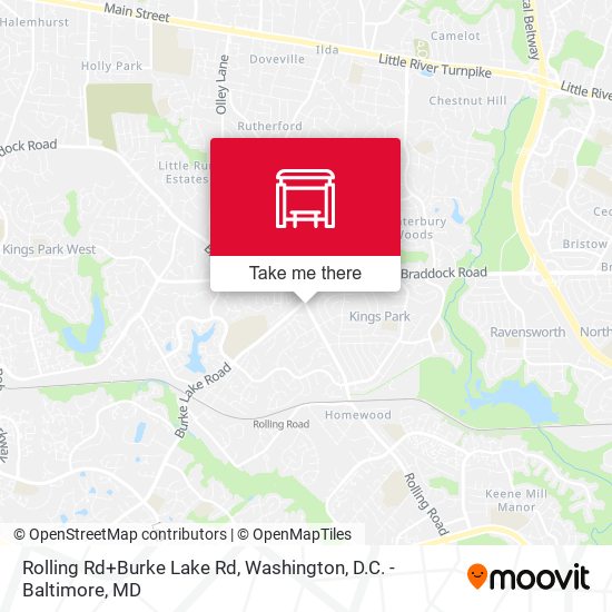 Rolling Rd+Burke Lake Rd map