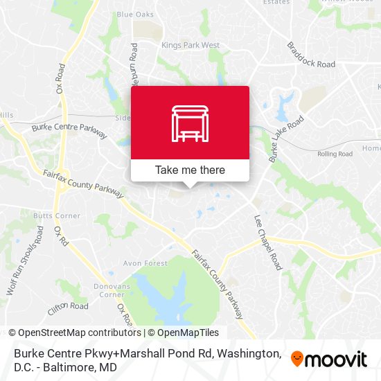 Mapa de Burke Centre Pkwy+Marshall Pond Rd