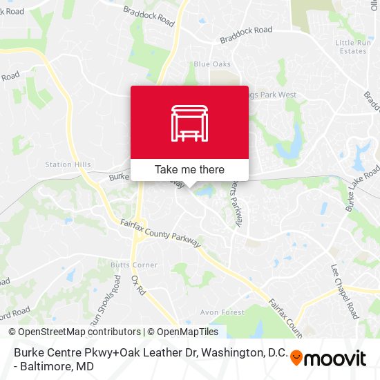 Burke Centre Pkwy+Oak Leather Dr map