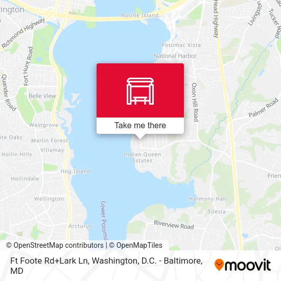 Ft Foote Rd+Lark Ln map