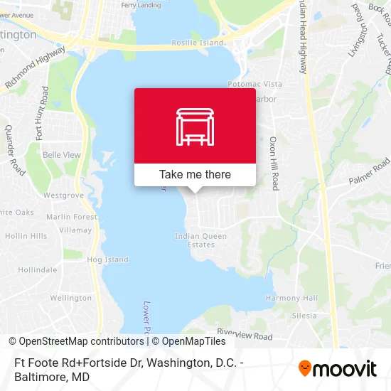 Ft Foote Rd+Fortside Dr map