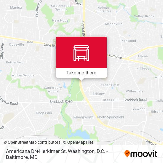 Americana Dr+Herkimer St map