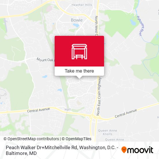 Peach Walker Dr+Mitchellville Rd map
