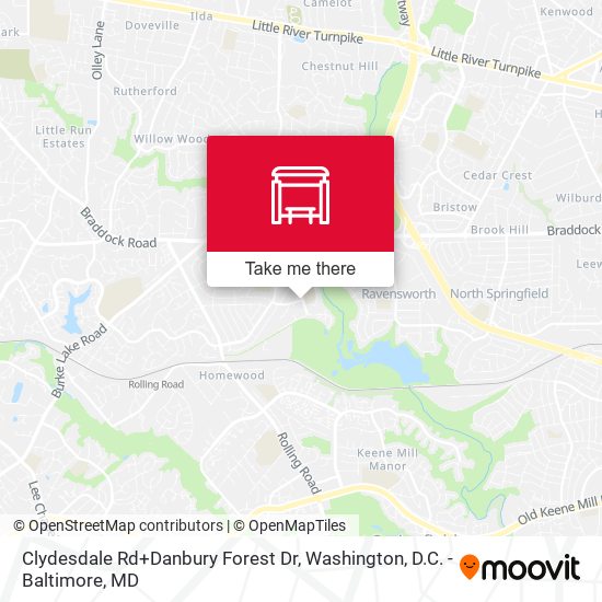 Mapa de Clydesdale Rd+Danbury Forest Dr