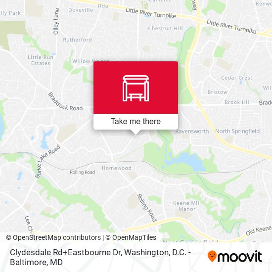 Clydesdale Rd+Eastbourne Dr map