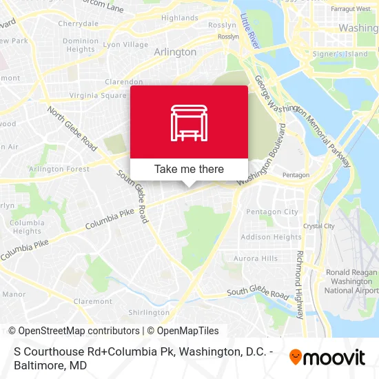 S Courthouse Rd+Columbia Pk map