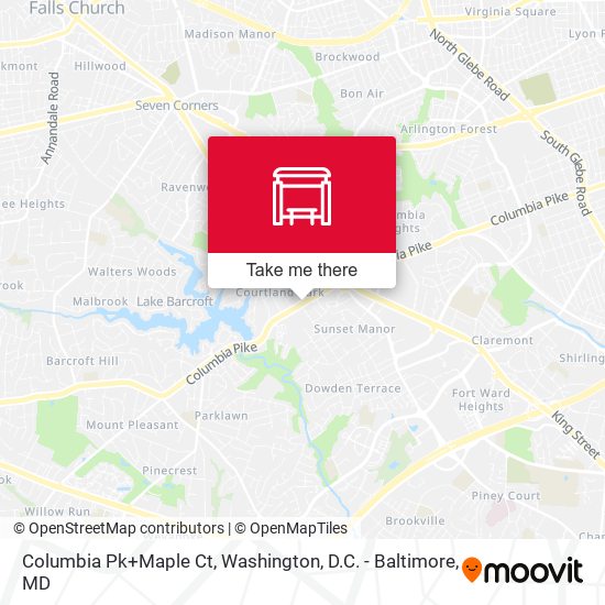 Columbia Pk+Maple Ct map