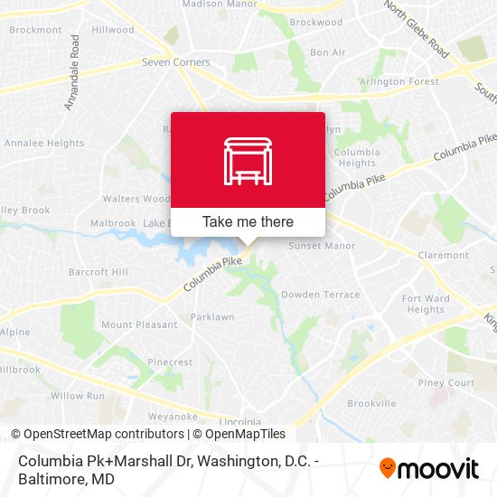 Columbia Pk+Marshall Dr map