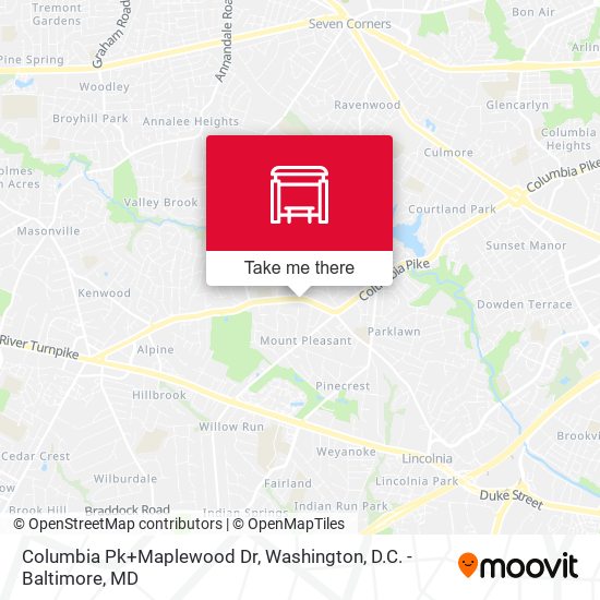 Columbia Pk+Maplewood Dr map