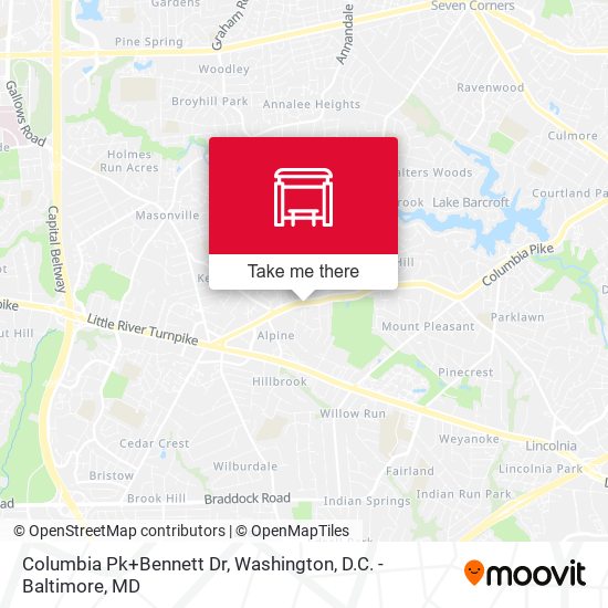 Mapa de Columbia Pk+Bennett Dr