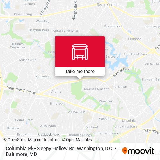 Columbia Pk+Sleepy Hollow Rd map