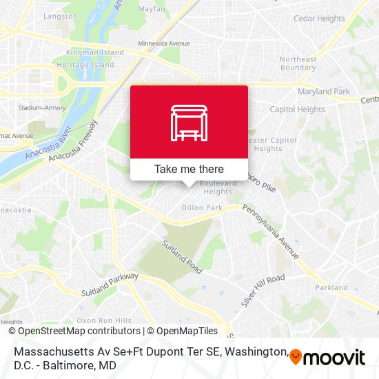 Massachusetts Av Se+Ft Dupont Ter SE map