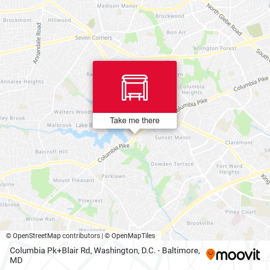 Mapa de Columbia Pk+Blair Rd