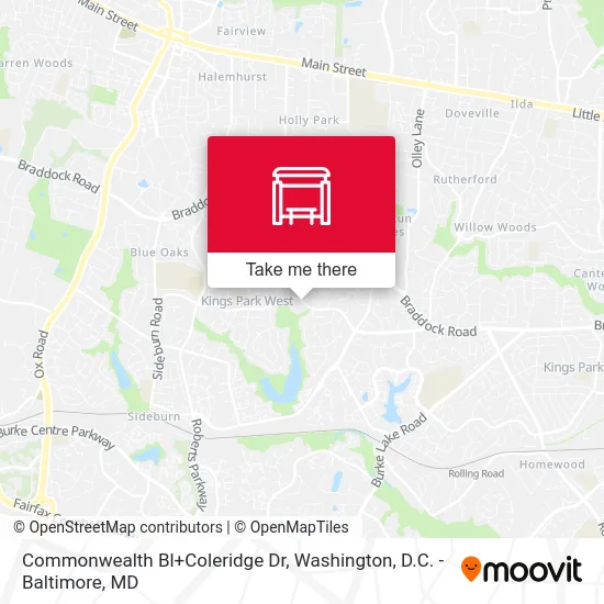 Commonwealth Bl+Coleridge Dr map