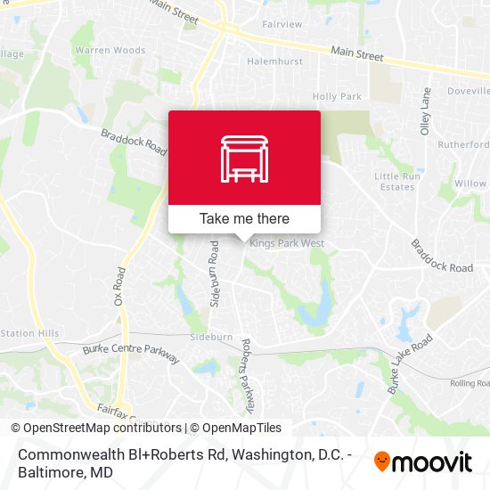 Commonwealth Bl+Roberts Rd map
