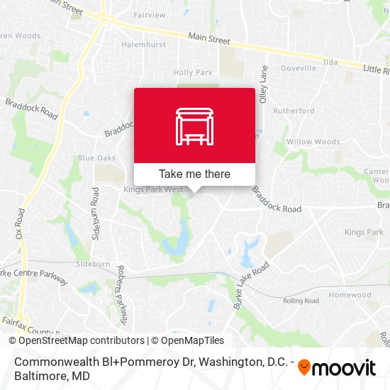 Commonwealth Bl+Pommeroy Dr map