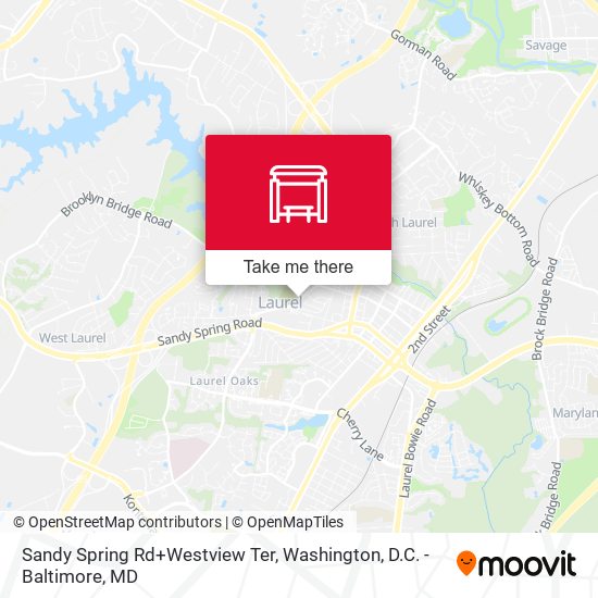 Sandy Spring Rd+Westview Ter map
