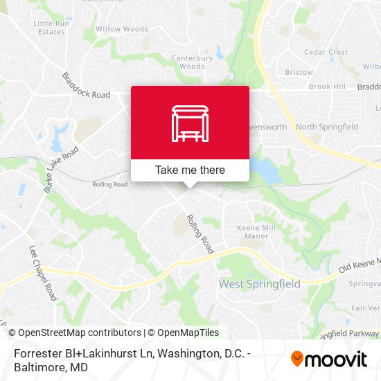 Forrester Bl+Lakinhurst Ln map