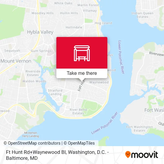 Ft Hunt Rd+Waynewood Bl map