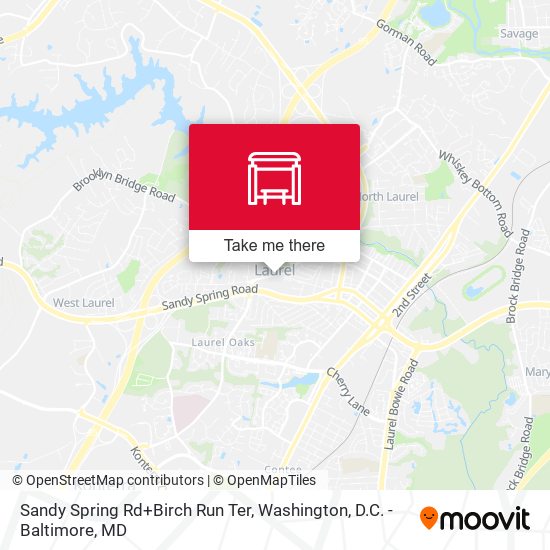 Mapa de Sandy Spring Rd+Birch Run Ter