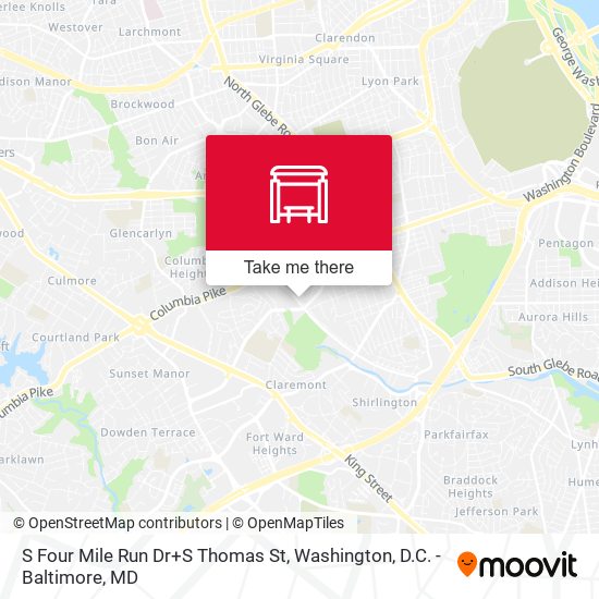 S Four Mile Run Dr+S Thomas St map