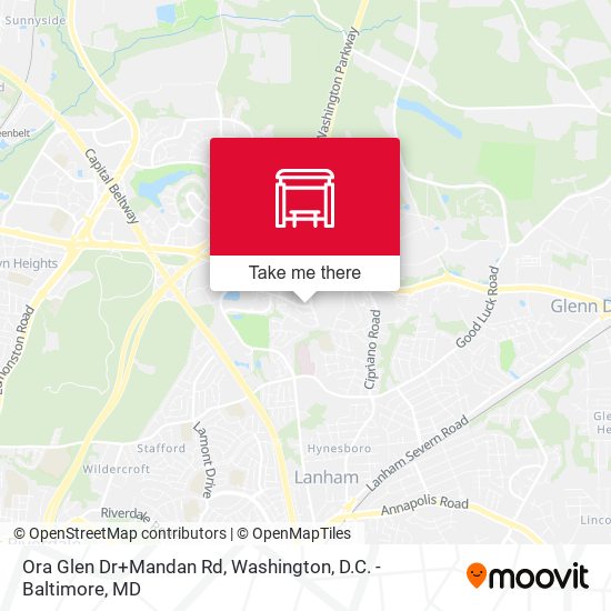 Ora Glen Dr+Mandan Rd map