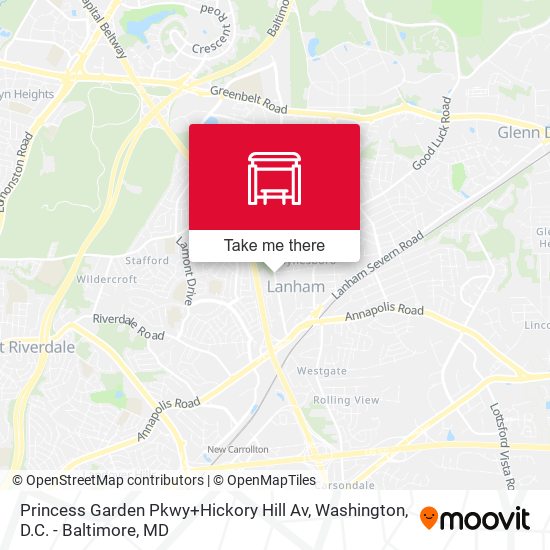 Princess Garden Pkwy+Hickory Hill Av map