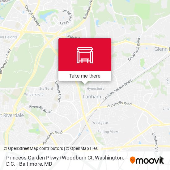 Princess Garden Pkwy+Woodburn Ct map