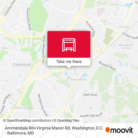 Ammendale Rd+Virginia Manor Rd map