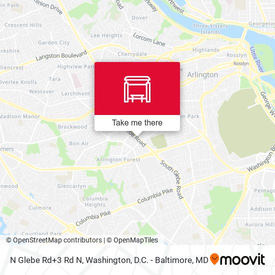 N Glebe Rd+3 Rd N map