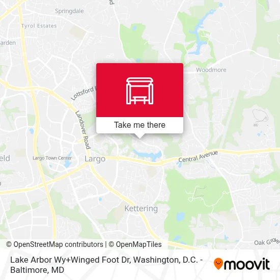 Lake Arbor Wy+Winged Foot Dr map