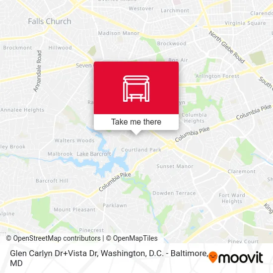 Glen Carlyn Dr+Vista Dr map