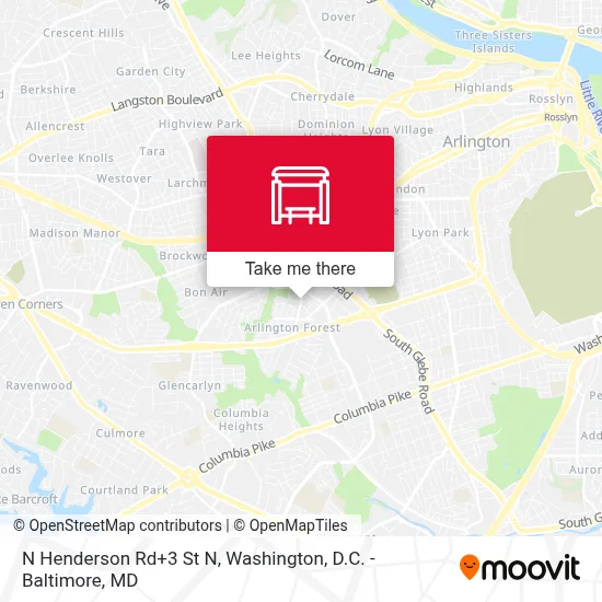 N Henderson Rd+3 St N map