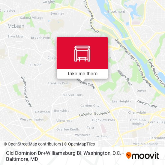 Mapa de Old Dominion Dr+Williamsburg Bl