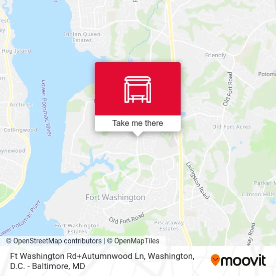 Ft Washington Rd+Autumnwood Ln map