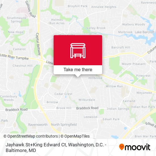 Mapa de Jayhawk St+King Edward Ct