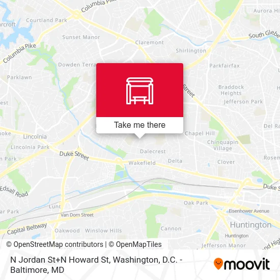N Jordan St+N Howard St map