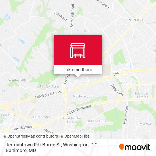 Mapa de Jermantown Rd+Borge St