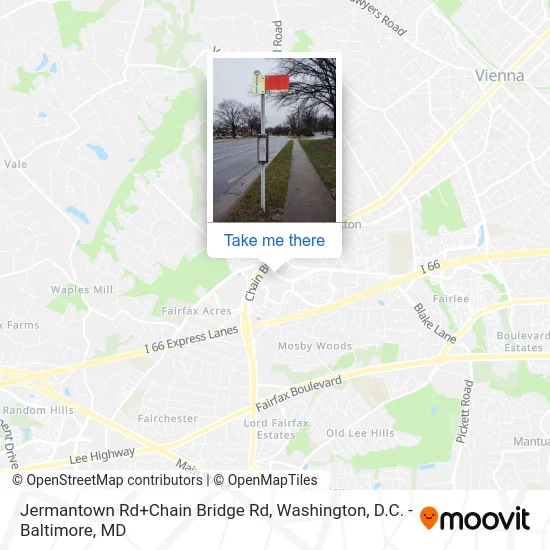 Jermantown Rd+Chain Bridge Rd map