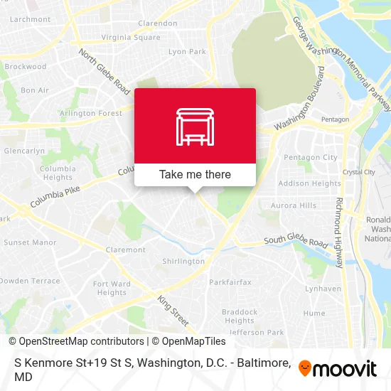 S Kenmore St+19 St S map