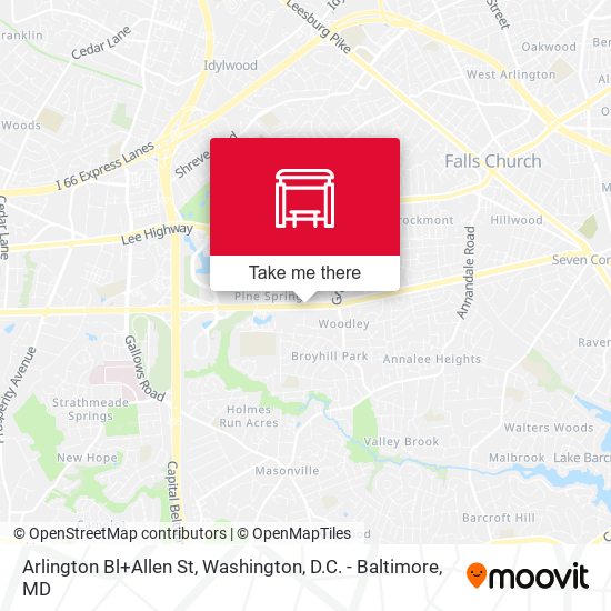 Mapa de Arlington Bl+Allen St