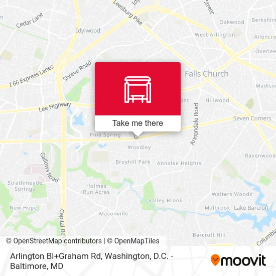 Arlington Bl+Graham Rd map
