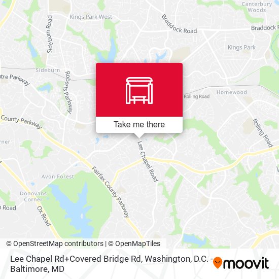 Lee Chapel Rd+Covered Bridge Rd map