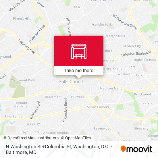 N Washington St+Columbia St map