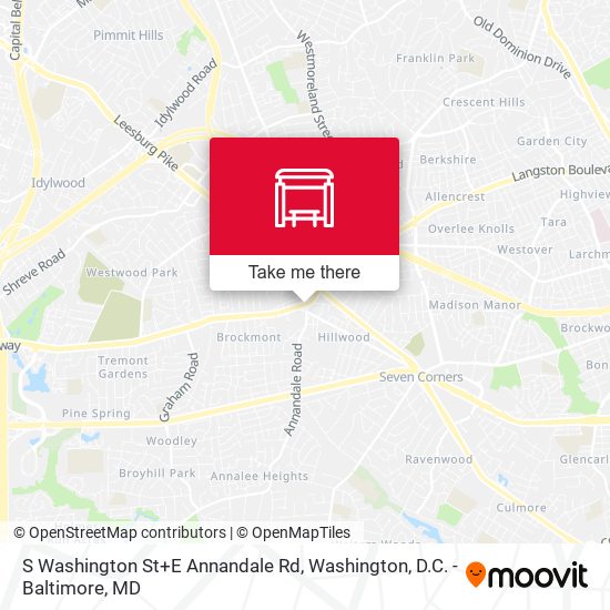 S Washington St+E Annandale Rd map
